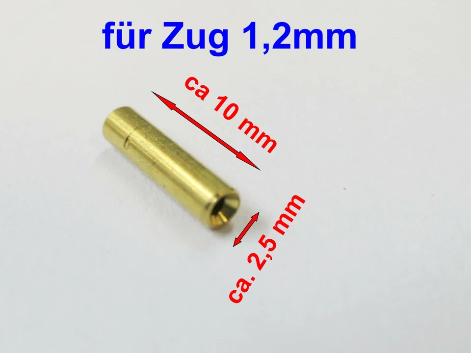 10 Klemmnippel Messing Schaltzug 3-Gang Torpedo f. Sachs / SRAM Daumenhebel - Bild 2 von 2