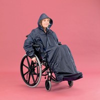 Lined Wheelchair Mac With Sleeves - Long Lined Wheelchair Mac With Sleeves - Long