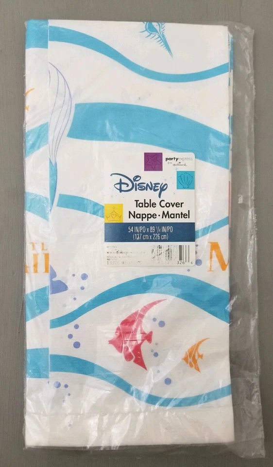 Новый нераспакованный настольный чехол Disney Little Mermaid 54 x 89,25 дюйма Party Express City Hallmark - Изображение 3 из 4