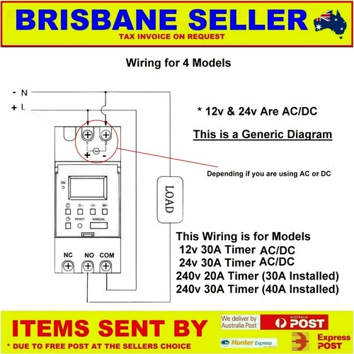 DIGITAL TIMER 24/7 DIN LCD 12V 24V 240V 15A 20A 30A 16A AMP FREE POST - Picture 21 of 35