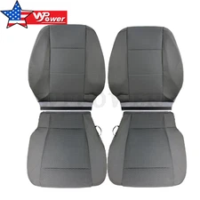 Driver Passenger Bottom &Top Cloth Seat Cover For 2015-2019 Ford F150 XLT Gray