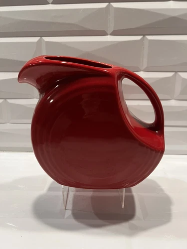 Fiesta Ware  Red Large 7.5" Disc Pitcher 67oz Homer Laughlin