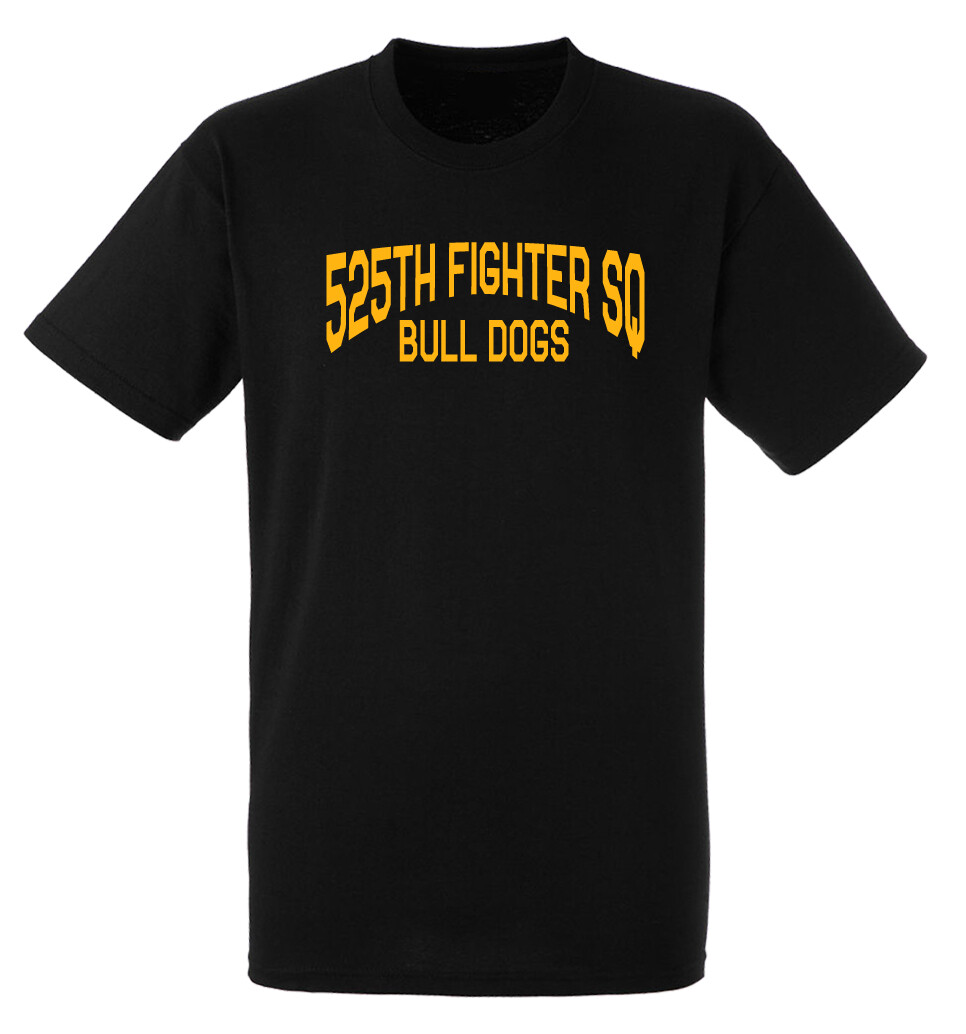 USAF US Air Force 525th Fighter Squadron Bull Dogs Short Sleeve