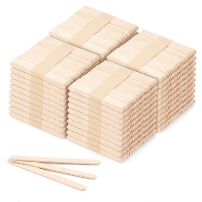2000 Pcs 4.5'' Wooden Craft Sticks Ice Cream Sticksnatural Wood Popsicle Stick Fo
