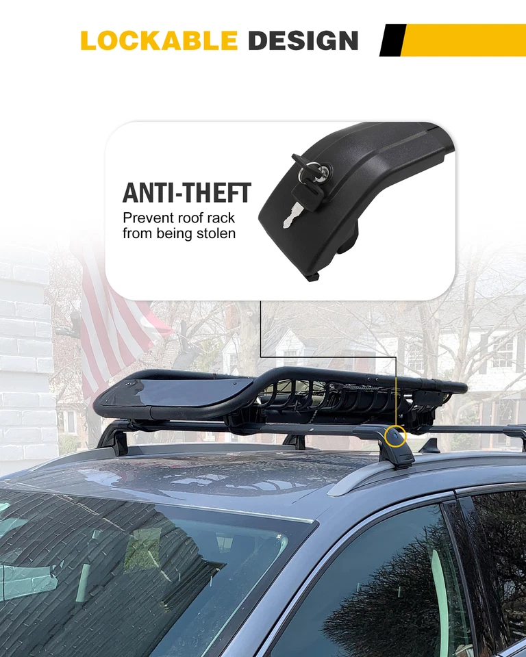 Upgrade Black Cross Bars Roof Rack Rails For 2015-2021 Lexus NX 200t 300 300h Foto 2 de 4