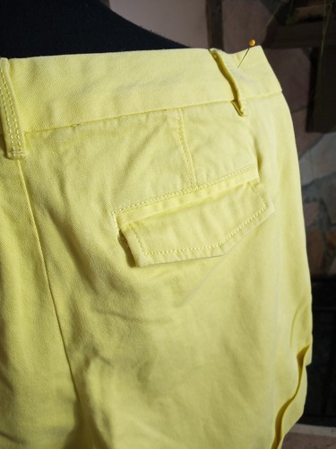 Banana Republic City Chino Cuffed Shorts, Women's 2, Yellow - Picture 6 of 9