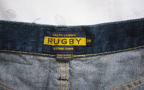 NUEVO SIN ETIQUETAS Minifalda de mezclilla para mujer Ralph Lauren Rugby Corte Deshilachada Talla 25/W27 - Imagen 6 de 9