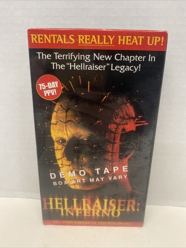 Hellraiser Inferno VHS DEMO TAPE Promo SCREENER Clive Barker Horror Pinhead