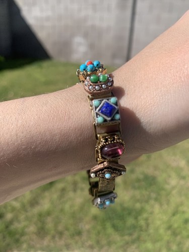 Designer Sweet Romance Victorian Style Slide Bracelet Etruscan fashion jewelry - Picture 5 of 10