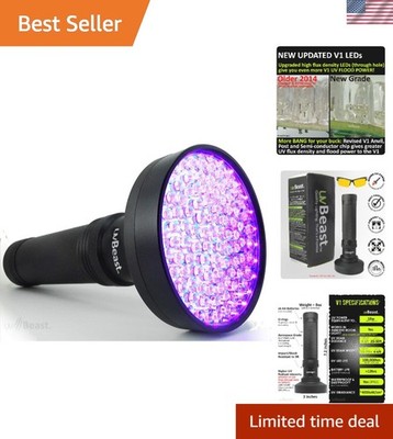 Versatile 385nm-395nm Black Light UV Flashlight   12hr Runtime, Aluminum Build