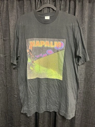 Vintage 1990 Napalm “Zero To Black” European Tour T-Shirt XX 1990s vintage concert t-shirt, vintage, size XXL, single stitch, B+ condition