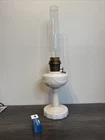 Antique Aladdin Model A Tall Lincoln Drape White Milk glass Oil Lamp Untested