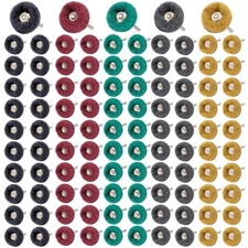 100 PCS Abrasive Buffing Wheels,1 inch Polishing Wheel Set for Proxxon Dremel...