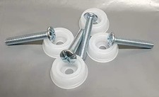 4 X New Headboard Bolts Screws M8x50mm With Plastic Washers for all Divan Beds