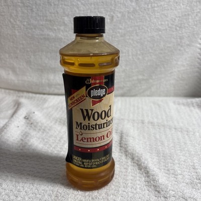 Vintage 1989 Pledge Wood Moisturizer Lemon Oil SC Johnson 95% Full 16 Oz. Bottle