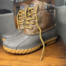 NEW Nautica Kids Duck Boots Size 1 Waterproof Rubber Toe Outdoor Rain/Snow Boot
