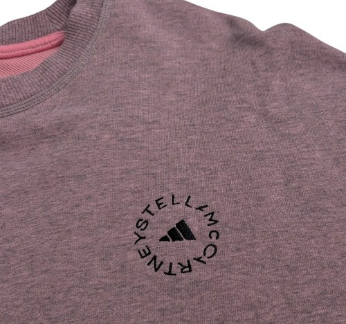 Felpa Adidas Stella McCartney grande rosa cotone girocollo oversize HB7409 - Foto 6 di 15
