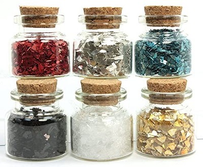 Meyer Imports German Glass Glitter Super Shards Set, Mixed Colors & Grit Sizes