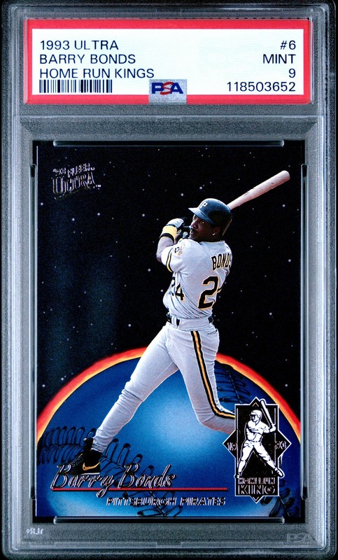 1993 ULTRA HOME RUN KINGS #6 BARRY BONDS PSA 9