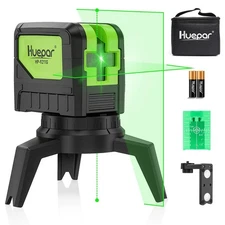 Laser Level with 2 Plumb Dots - Huepar 2 Plumb Points and 2 Cross Line Alignm...