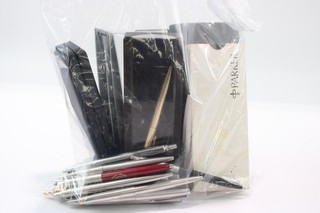Parker Ballpoint Pens Biros Including Vintage Boxed Jotter Brushed Steel Joblot