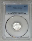 1937 Mercury Dime PCGS MS66 Frosty White PQ Just Graded New Holder #J217Z