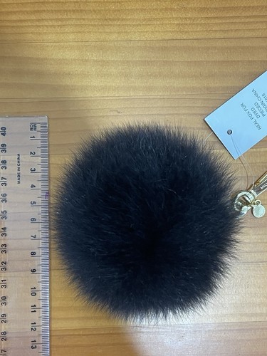 MICHAEL KORS with Tag Real Fox Fur Pom Pom Key Chain Bag Charm - Picture 3 of 4