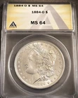 1884-O MORGAN SILVER DOLLAR ** ANACS MS-64 **  PROBLEM FREE COIN  (7796)