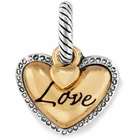 Brighton Big Love Heart Two-Tone Charm NWOT $22