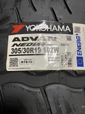 2 New 305 30 19 Yokohama Advan Neova AD09 Summer Performance Tires