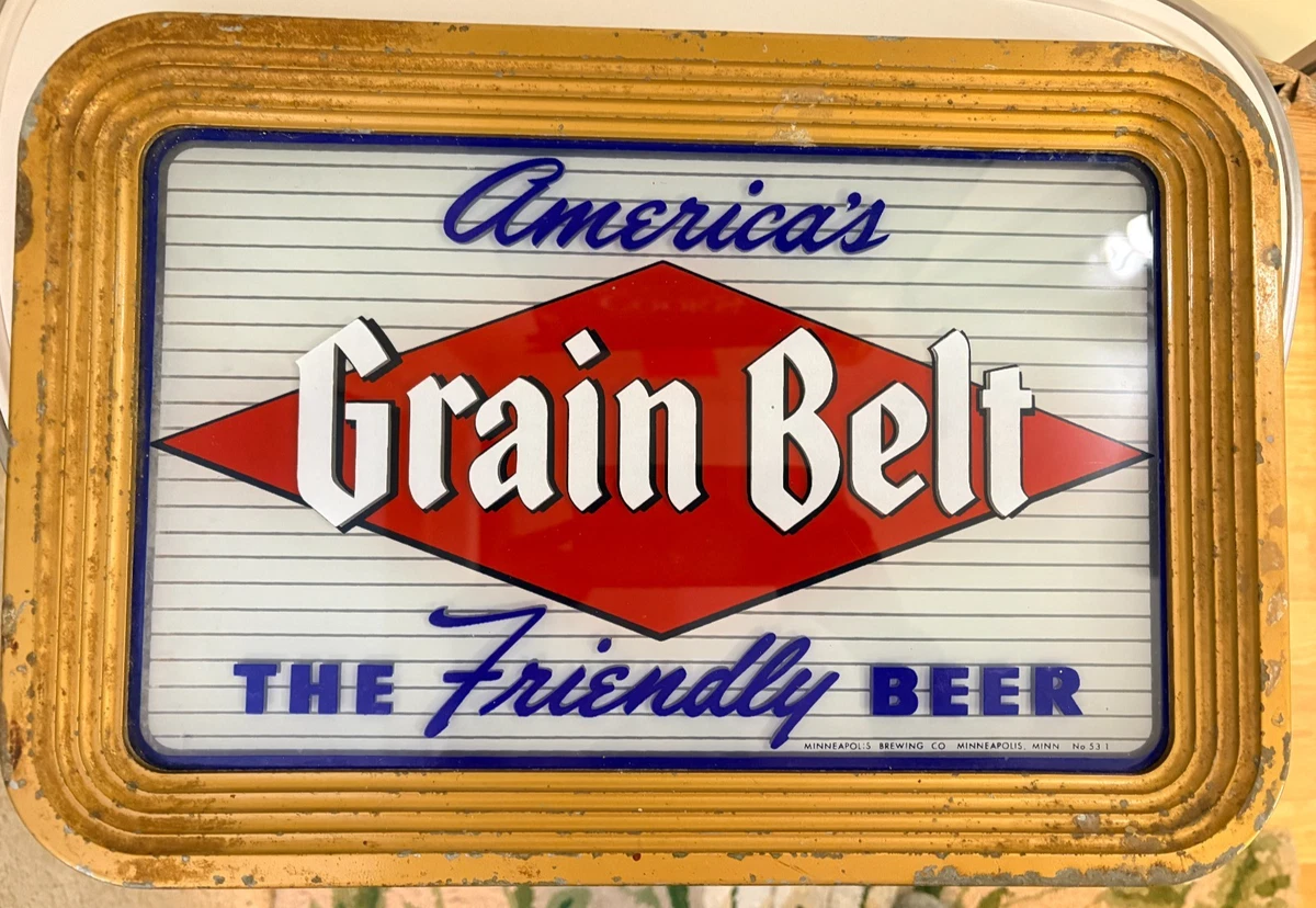 ビンテージ　1950s ゴールデン.グレインベルト.ビール　広告ランプ Grain Belt Beer Sign & Tins for sale | eBay