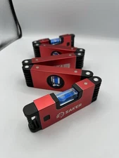 Saker 28" Multi-Functional Foldable Level Red Aluminum Measuring Tool