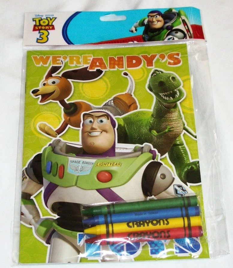 Lote de 12 libros para colorear y crayones Toy Story 3 Disney Pixar para fiestas Foto 3 de 4