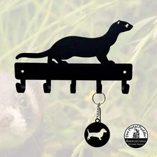 Ferret Key Holder - Playful and Practical Decor- Made in USA - 2 size options