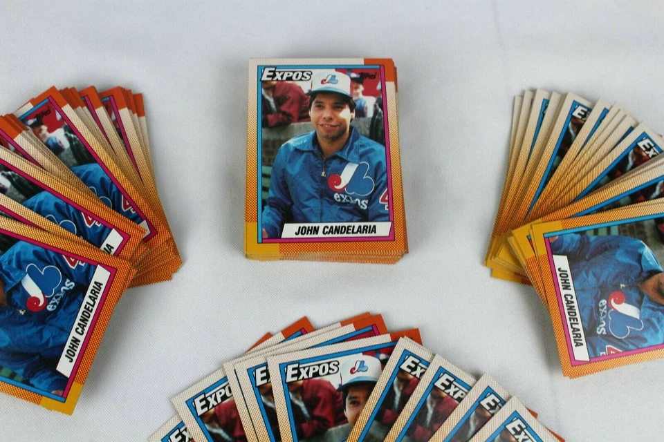 110 1990 TOPPS JOHN CANDELARIA #485 BASEBALL CARDS   EXPOS *QUICK SHIP* - Image 2 of 3