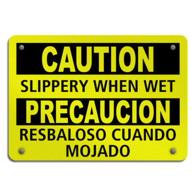 Aluminum Horizontal Metal Sign Yellow Floor All over Weatherproof Street Signage