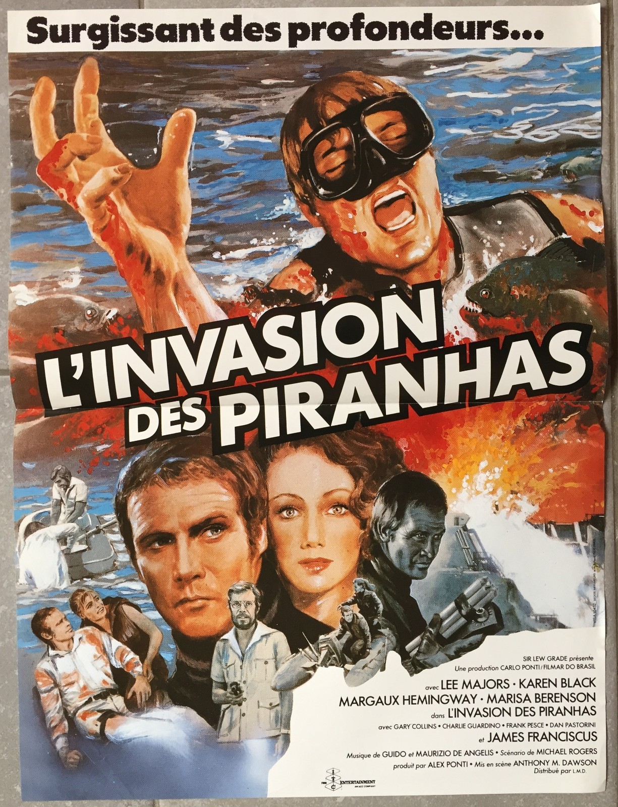 Locandina originale film Piranha (1978) - Regia di Joe Dante