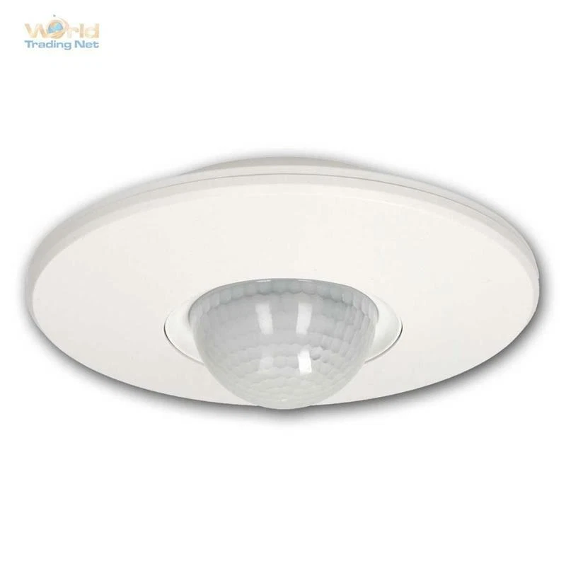 WORLD-TRADING-NET Decken-Bewegungsmelder mit 3 Infrarot-Sensoren, 3x PIR 16m, 360°, LED geeignet