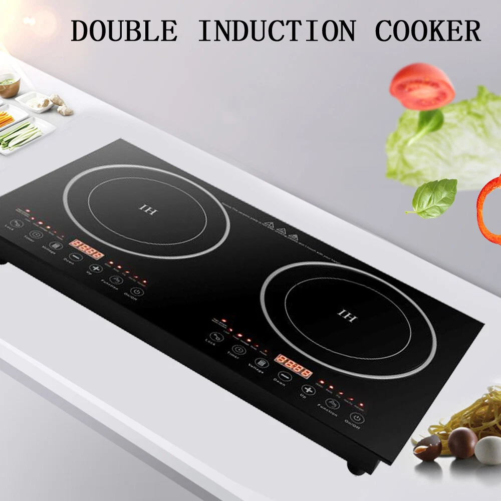 2400W Portable Induction Cooktop Countertop Cooker Double Burner Cooktop  Stove