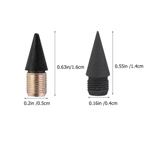 40 Pcs Replacement Student Use Pencil Replaceable Heads Inkless Nibs - Afbeelding 10 van 12