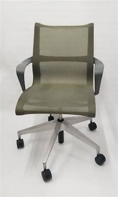 Herman Miller Setu Grey Office desk mesh chair mesh Green Mesh Grey Frame