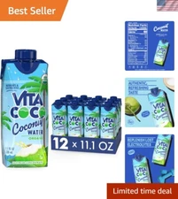Hydrating 12-Pack Coconut Water - Pure Tropical Taste with Natural Nutrients