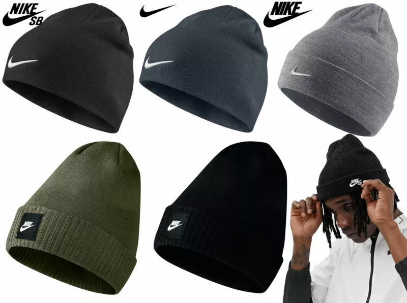 Bestaan Intrekking moeilijk Mens Boys Nike Beanie Hat Winter Knitted Cap Sports Casual Nike Swoosh SB  Logo | eBay