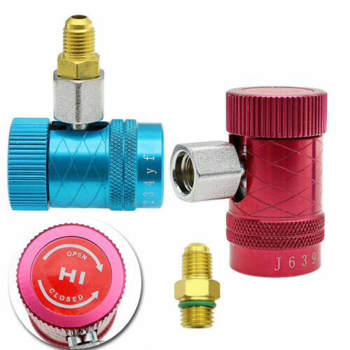 2Pc R1234yf Quick Connector Adapter Coupler Auto A/C Manifold Gauge Replace Set