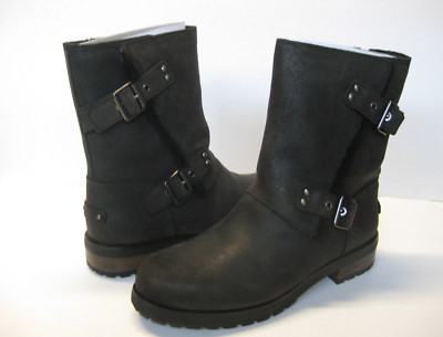 UGG NIELS II WATER RESISTAN WOMEN BOOTS LEATHER BLACK US 11 /UK