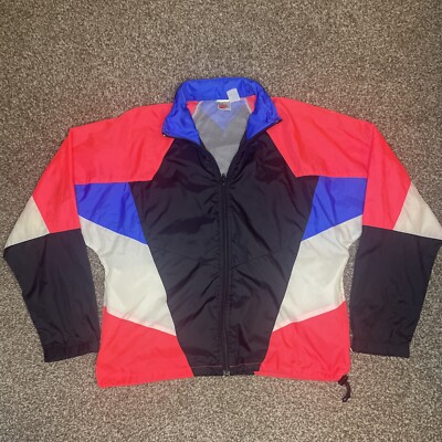 VTG Nike Windbreaker Jacket 80s Men's Medium Colorful Bright