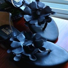 Love Moschino Leather Sandals, Sz 37