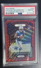 2023 Panini Prizm Anthony Richardson Auto Red Wave /149 RC #343 PSA 10 Gem mint
