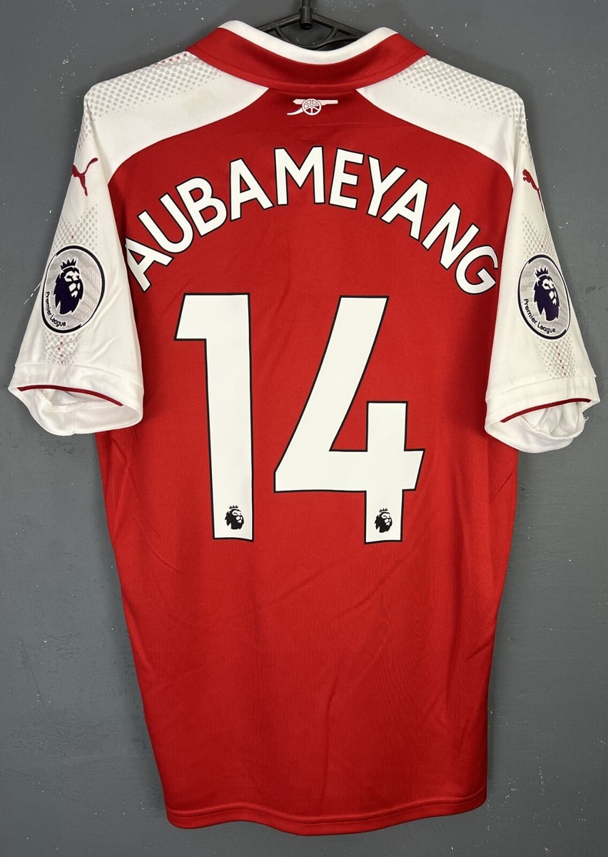 MEN'S FC ARSENAL 2017/2018 AUBAMEYANG #14 SOCCER FOOTBALL SHIRT