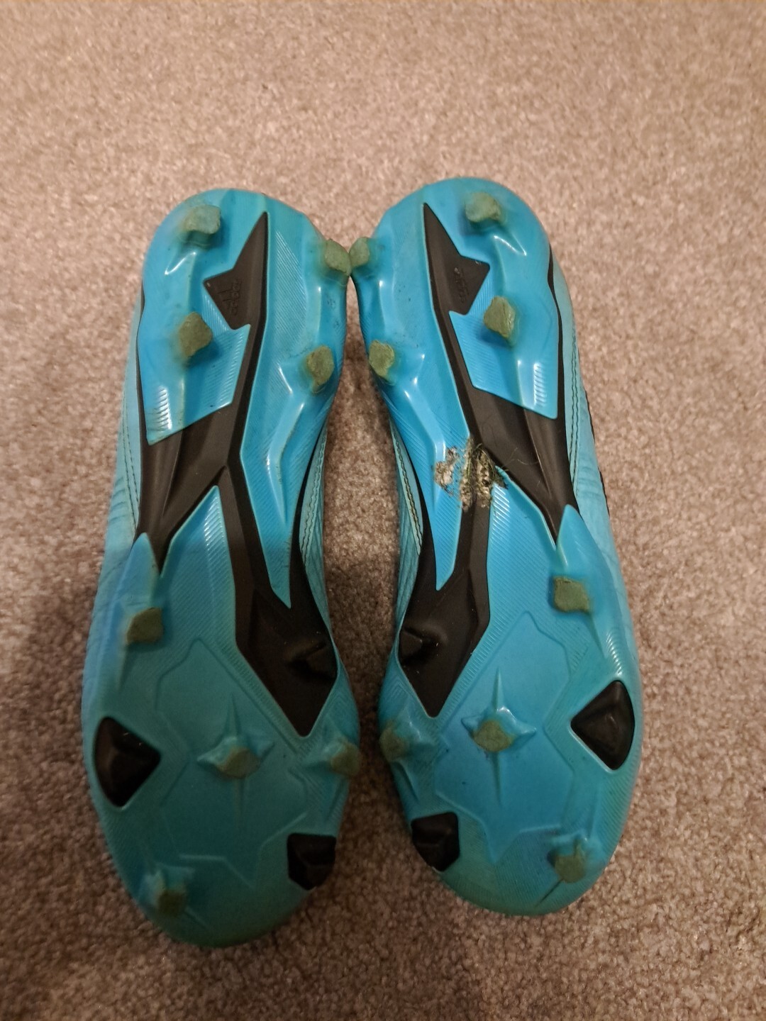 Adidas Predator Laceless Blue FG Football Boots Size 6.5 VGC Turquoise